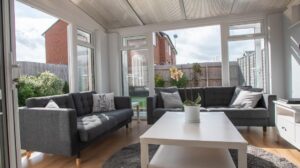 the interior of a lean-to conservatory
