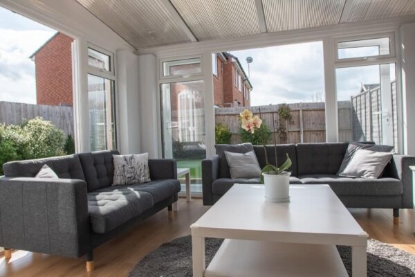 the interior of a lean-to conservatory