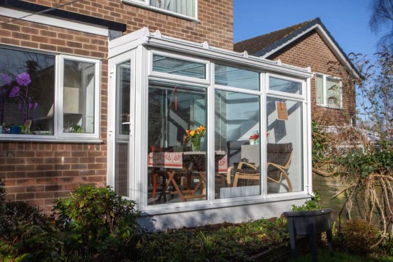 glass lean-to conservatory