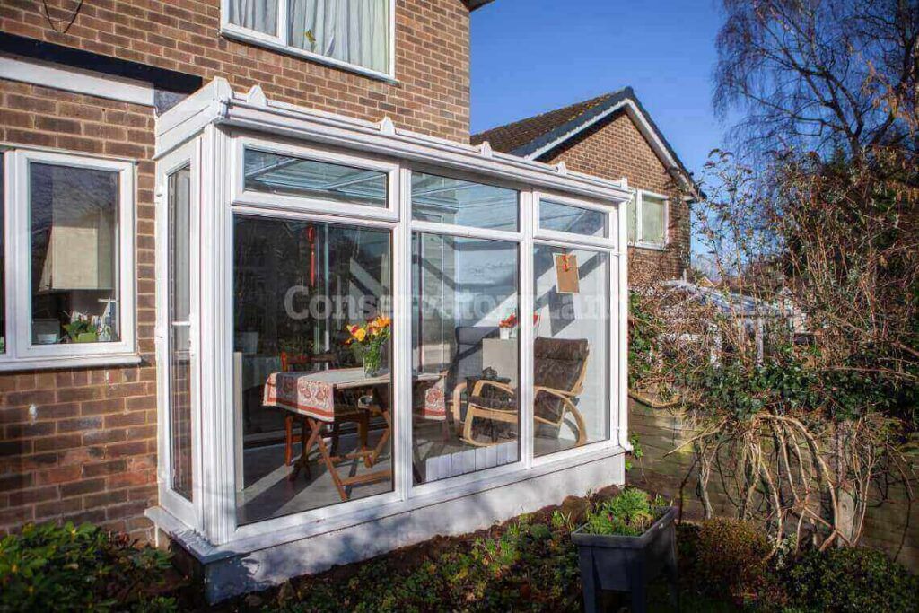 side door on completed conservatory