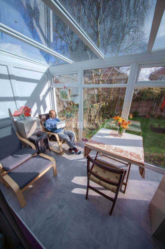 Mr Sun in his conservatory