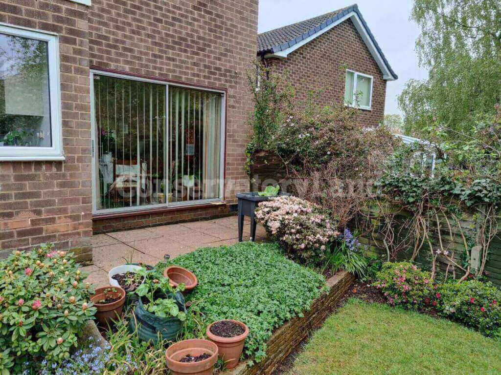 Garden before conservatory installation