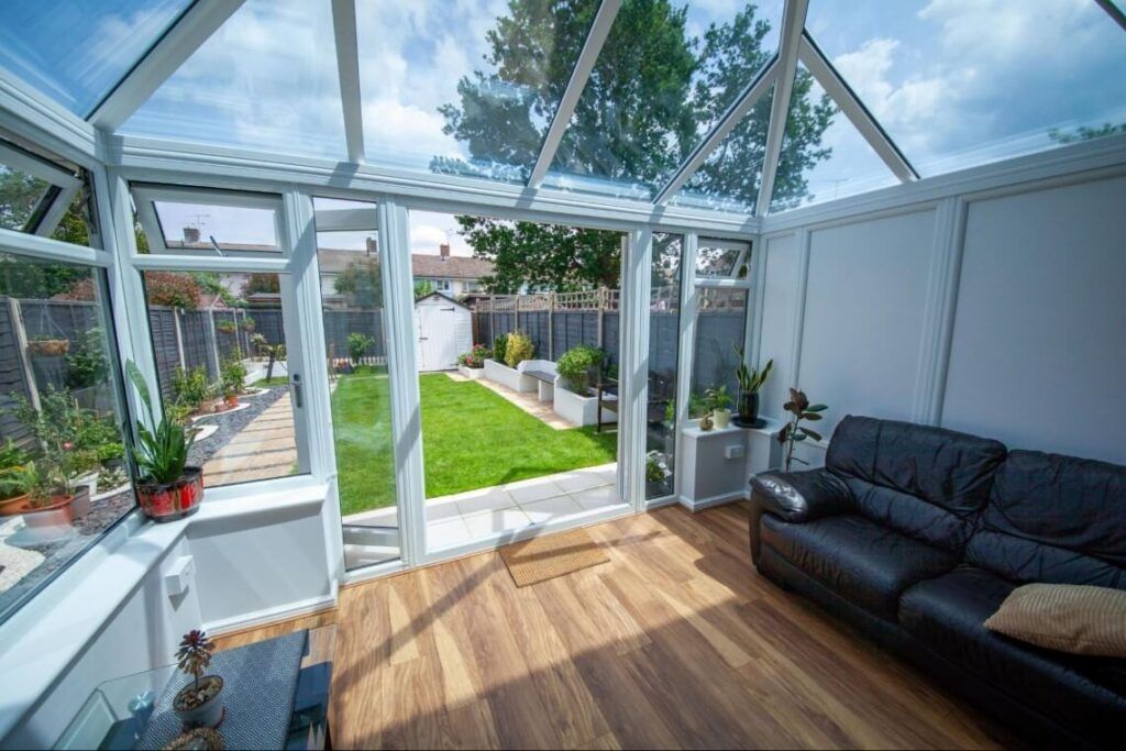 blue tinted glass for conservatory roof