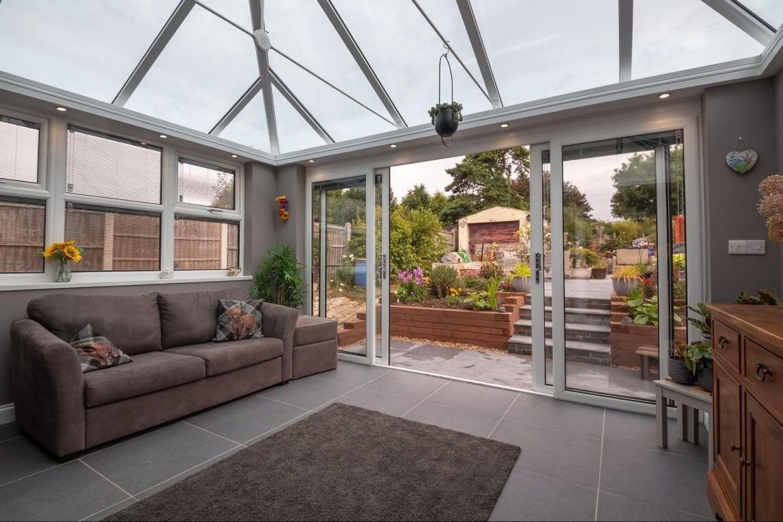 glass conservatory roof