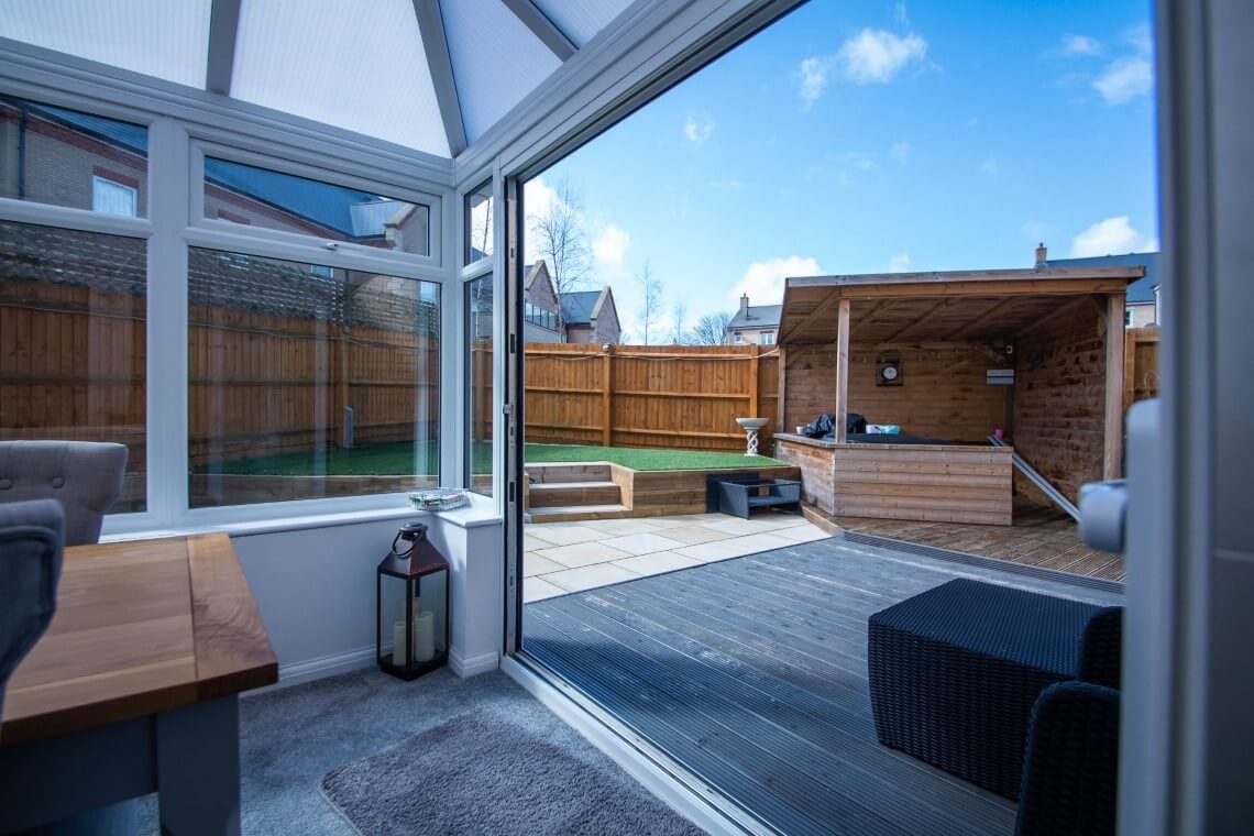 a new hipped lean-to conservatory