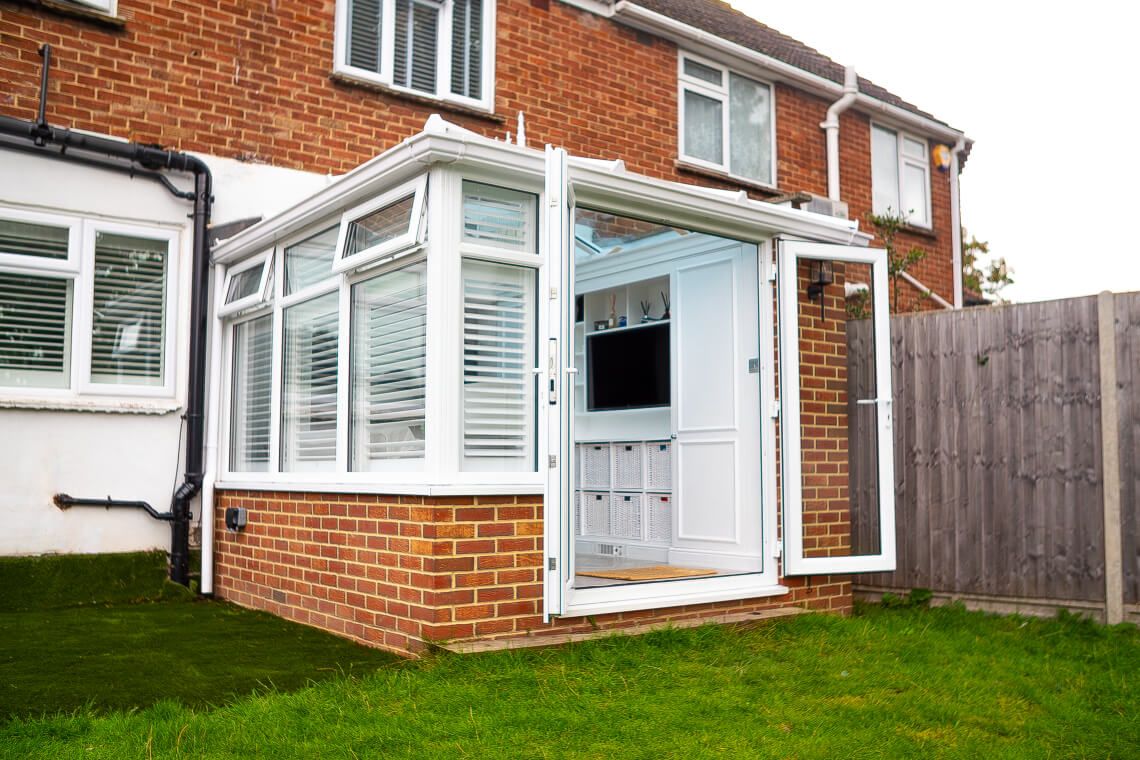 3 x 3 white conservatory