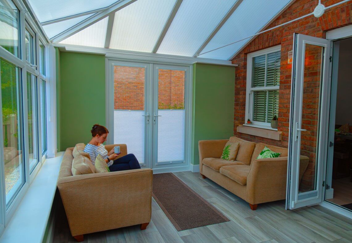 customer in their new conservatory