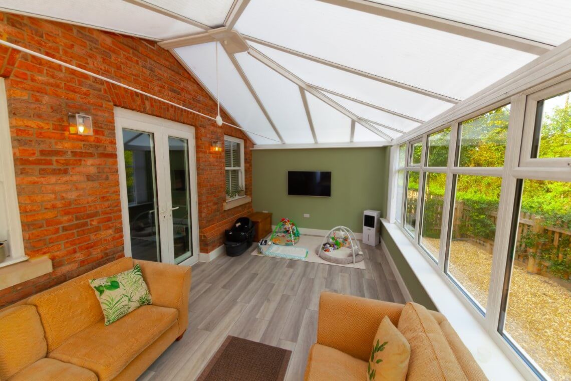 edwardian conservatory with polycarbonate roof